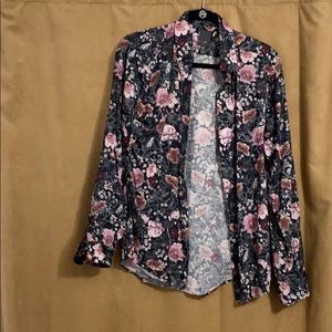 Floral long sleeve button up shirt